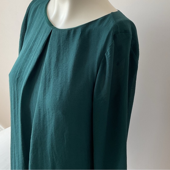 H&M Emerald Green Chiffon Lined Shift Dress - Picture 2 of 5
